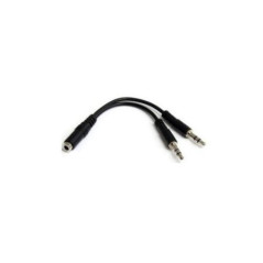STARTECH 3.5MM STEREO SPLITTER CABLE, 4-POSITION TO 2X 3-POSITION, F TO M, LTW