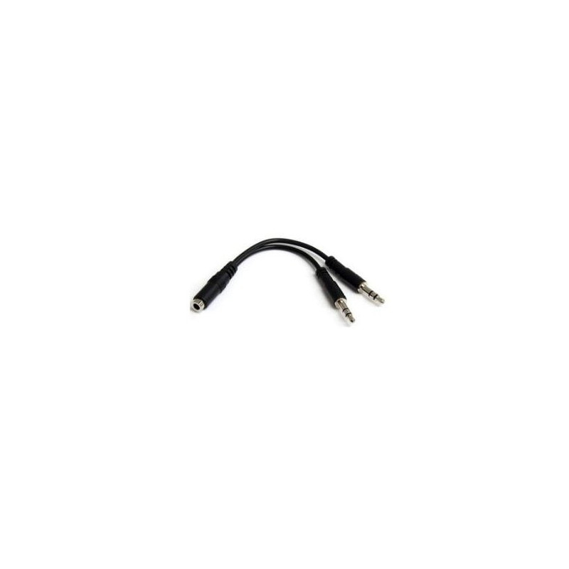 STARTECH 3.5MM STEREO SPLITTER CABLE, 4-POSITION TO 2X 3-POSITION, F TO M, LTW