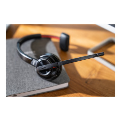 HP POLY SAVI S8210 OTH WIRELESS UC MONO DECT HEADSET,D200 DONGLE,PC, USB-A