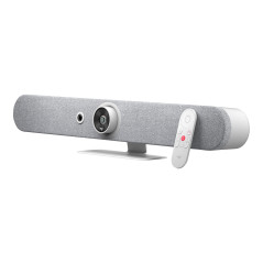 LOGITECH RALLY BAR MINI ALL IN ONE 4K ULTRA HD VIDEO BAR,BUILTIN SPKR &MIC,WHITE-2YR WTY