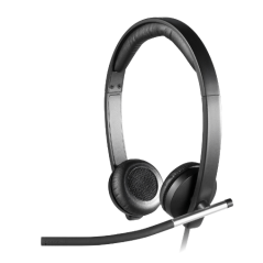 LOGITECH H650E WIRED USB STEREO HEADSET, NOISE CANCELLING, 2YR WTY