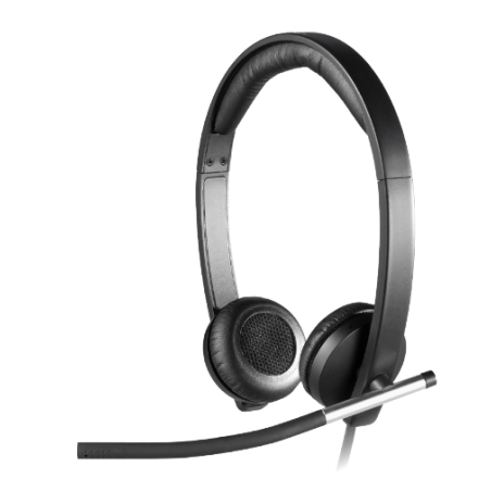 LOGITECH H650E WIRED USB STEREO HEADSET, NOISE CANCELLING, 2YR WTY