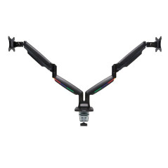 KENSINGTON DUAL MONITOR ARM, UP TO 32" & 9KG, H/ADJ, VESA 75x75, 100x100 - BLACK
