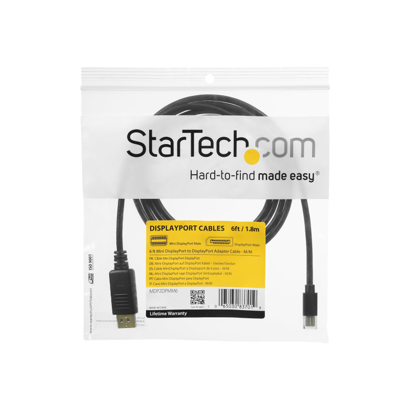 STARTECH 3M mDP TO DP 1.2 ADAPTER CABLE, M/M