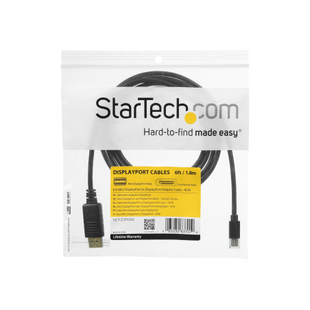 STARTECH 3M mDP TO DP 1.2 ADAPTER CABLE, M/M