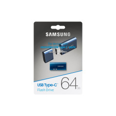 SAMSUNG 64GB USB-C FLASH DRIVE, UP TO 300MB/s R/W, BLUE, 5YR WTY