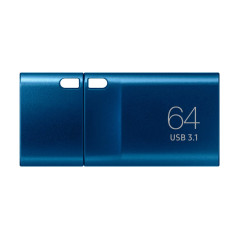 SAMSUNG 64GB USB-C FLASH DRIVE, UP TO 300MB/s R/W, BLUE, 5YR WTY
