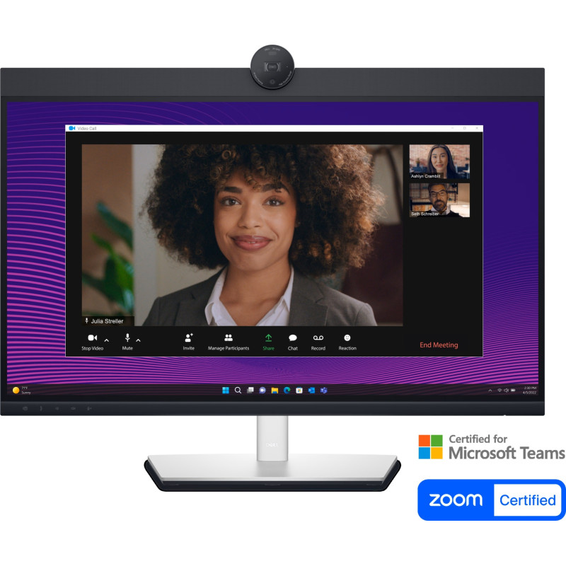 DELL P-SERIES 27" (16:9) QHD, HDMI, DP, USB-C(2), USB(4), H/ADJ, LAN, SPKR, W/CAM, 3YR