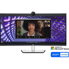 DELL P-SERIES 34" (21:9) WQHD CURVE, HDMI, DP, USB-C, USB(4), H/ADJ, LAN, SPKR, W/CAM, 3YR