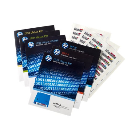 HP LTO7- BAR CODE LABEL PACK(QTY:100 ,10 CLEAN) UNIQUELY SEQUENCED