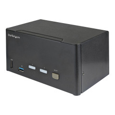 STARTECH TRIPLE MONITOR DISPLAYPORT KVM SWITCH, USB(2), 4K, 2YR