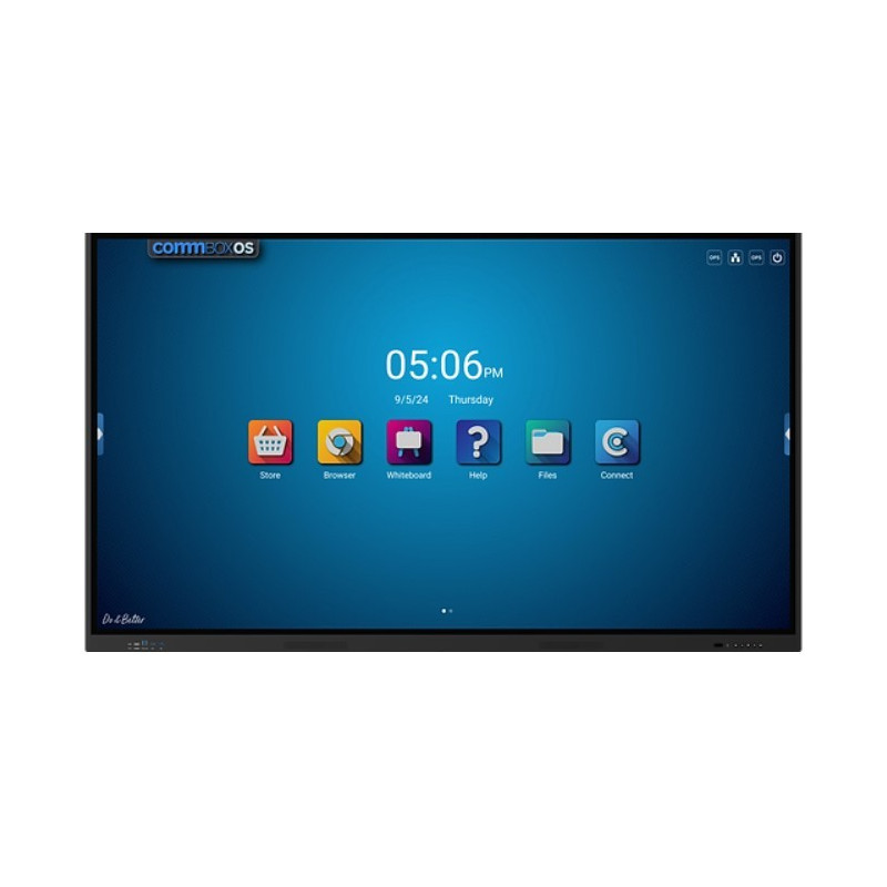 COMMBOX (CBIA65) 65" 4K UHD INTERACTIVE ATOM DISPLAY, 40-PT TOUCH, ANDROID 13, 4YR WTY