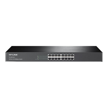 TP-LINK 16-PORT UNMANAGED SWITCH, 10/100(16), BLACK, 3YR