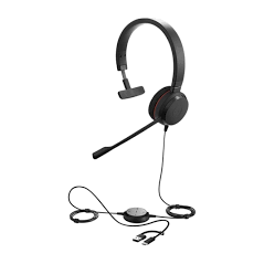 JABRA CORDED EVOLVE 20 SE MS MONO HEADSET, USB-C/A