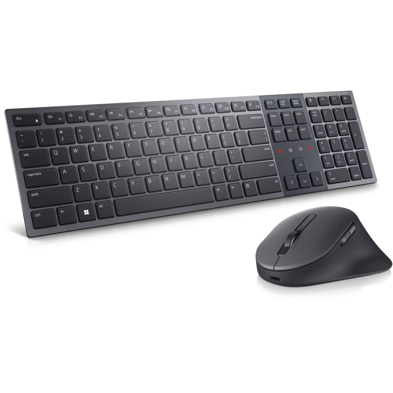 DELL KM900 WIRELESS PRO PREMIUM COLLABORATION RECHARGEABLE KEYBOARD & MOUSE - GRAPHITE, 3Y