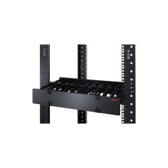 APC (AR8602A) HORIZONTAL CABLE MANAGER, 1U X 4" DEEP, SINGLE-SIDED W COVER