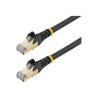 STARTECH 1M CAT6A ETHERNET CABLE - 10GbE STP SNAGLESS 100W POE BLACK, LTW