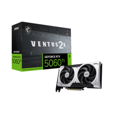 MSI nVidia GeForce RTXâ¢ 5060 Ti 8G VENTUS 2X PLUS, PCI ExpressÂ® Gen 5 x16 (uses x8), Boost: 2572 MHz, CUDA 4608 Units, 8GB GD