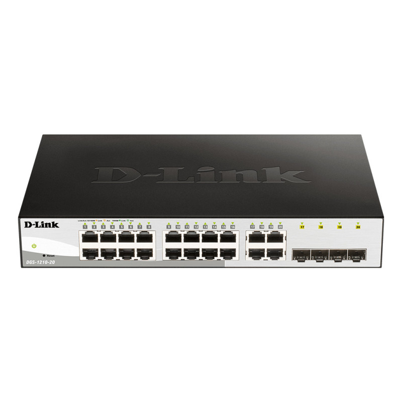 16-Port 10/100/1000Mbps + 4-Port SFP.
