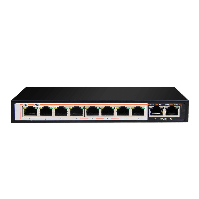 250M 10-Port Unmanaged Gigabit Switch wi