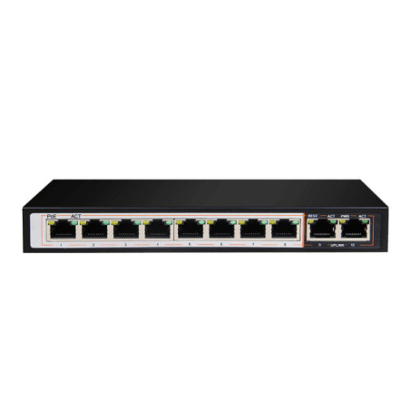 250M 10-Port Unmanaged Gigabit Switch wi