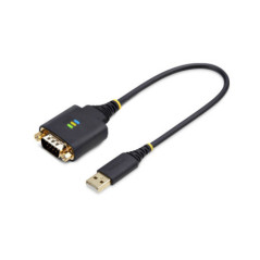STARTECH 1FT (30CM) USB TO SERIAL ADAPTER CABLE, COM RETENTION, RS232, 2 YR