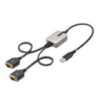 STARTECH 2FT (60CM) 2-PORT USB TO SERIAL ADAPTER CABLE, INTERCHANGEABLE DB9 SCREWS/NUTS, C