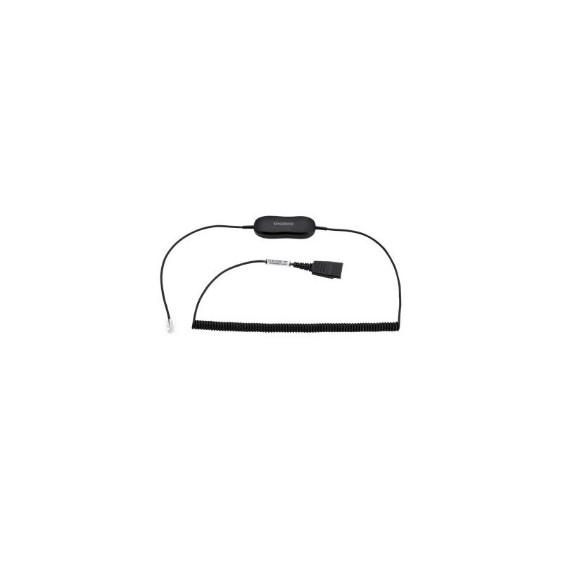 JABRA GN1218 AC ATTENUATION COILED CABLE, FOR BIZ 1500/2300/2400,2M