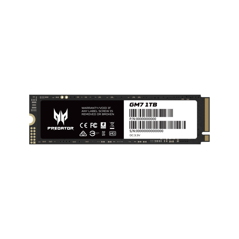 Predator GM7-1TB M.2 NVMe PCIe Gen 4*4 1TB Up to 7400 MB/s Read and 6300 MB/s BL.9BWWR.118- 5 Year Warranty