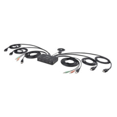 2-PORT USB DUAL HDMI 4K 60HZ CABLE KVM SWITCH W/ AUDIO