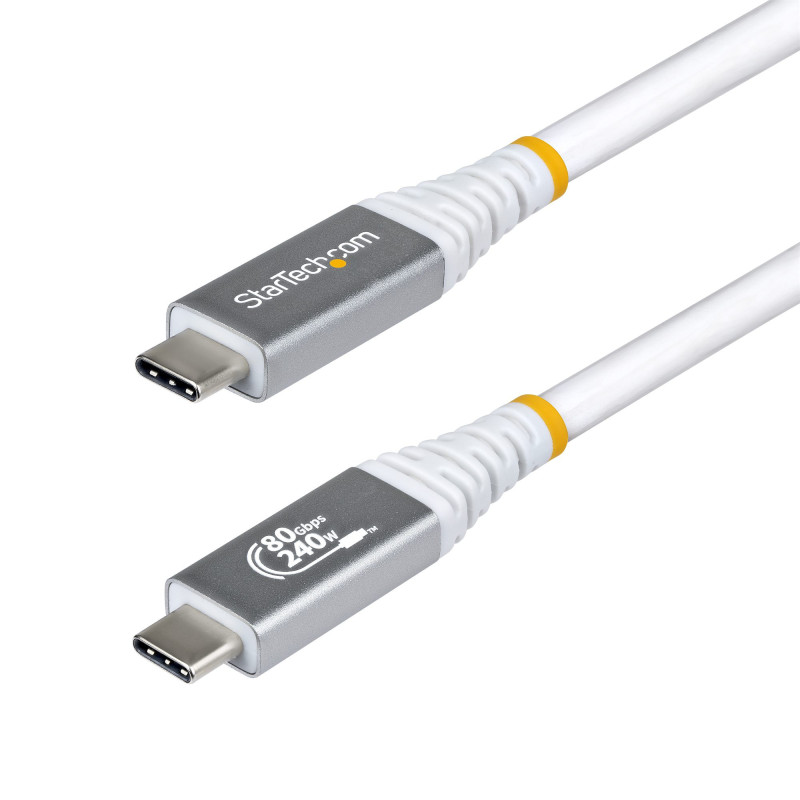 STARTECH 1.5M (5FT) USB4 CABLE, USB-IF CERTIFIED, 80GBPS, WHITE, LTW