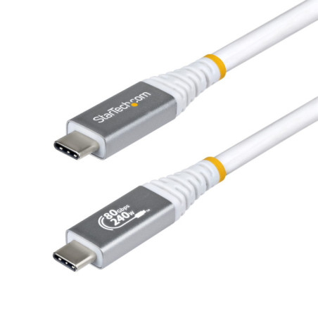 STARTECH 1.5M (5FT) USB4 CABLE, USB-IF CERTIFIED, 80GBPS, WHITE, LTW