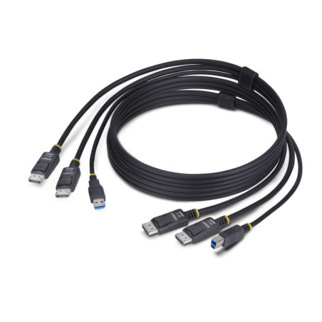 STARTECH 6FT (1.8M) DUAL-DISPLAYPORT AND USB 5GBPS KVM CABLE, 2 YR