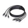 STARTECH 6FT (1.8M) DUAL-DISPLAYPORT AND USB 5GBPS KVM CABLE, 2 YR