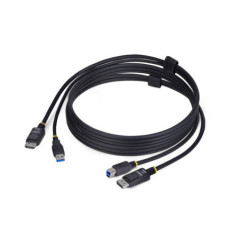 STARTECH 6FT (1.8M) DISPLAYPORT AND USB 5GBPS KVM CABLE, 2 YR