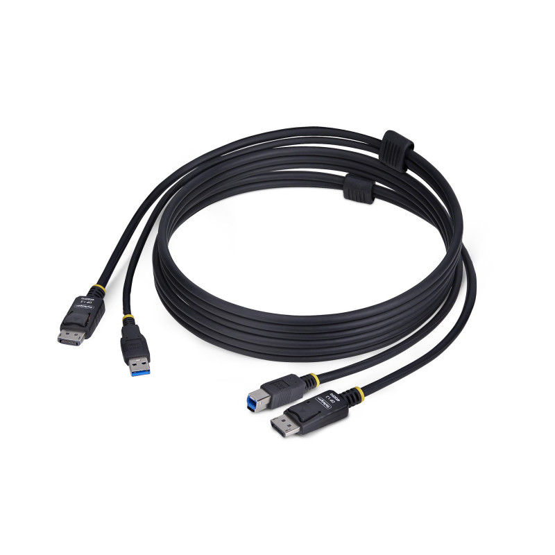 STARTECH 6FT (1.8M) DISPLAYPORT AND USB 5GBPS KVM CABLE, 2 YR