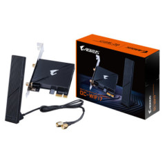 Gigabyte GC-WIFI7 Motherboard, Wi-Fi 7, up to 5800Mbps, up to 320MHz bandwidth support across the 2.4GHz, 5GHz, and 6GHz bands, 