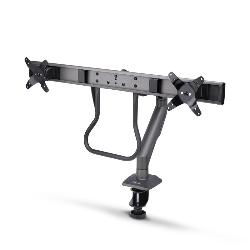 STARTECH DESK MOUNT DUAL MONITOR ARM W/ CROSSBAR, UP TO 27" DISPLAYS, 10 YR