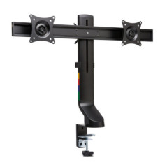 KENSINGTON DUAL MONITOR DESK MOUNT, SLIM, UP TO 27" & 8KG, VESA 75x75, 100x100 - BLACK