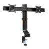 KENSINGTON DUAL MONITOR DESK MOUNT, SLIM, UP TO 27" & 8KG, VESA 75x75, 100x100 - BLACK