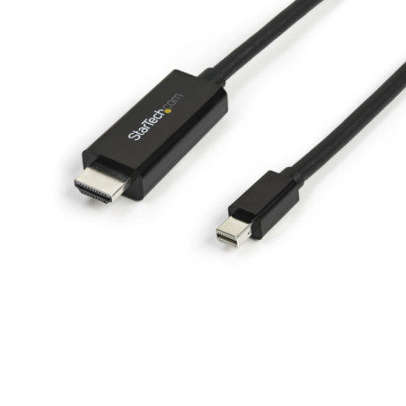 STARTECH 3M mDP TO HDMI ADAPTER CABLE, 4K, BLACK, 3YR