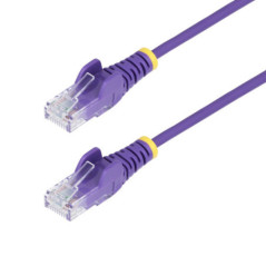 StarTech.com 1m Purple Slim CAT6 Ethernet Cable, Snagless, 28AWG, LSZH, LTW