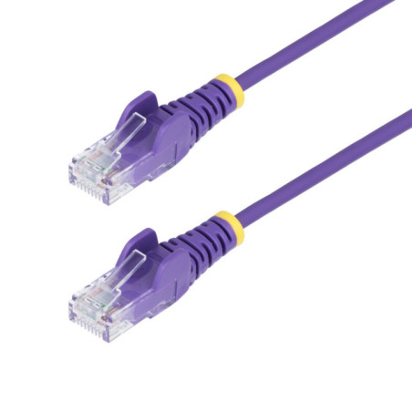 StarTech.com 1m Purple Slim CAT6 Ethernet Cable, Snagless, 28AWG, LSZH, LTW