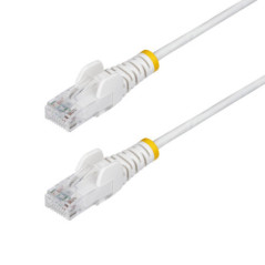 StarTech.com 1m White Slim CAT6 Ethernet Cable, Snagless, 28AWG, LSZH, LTW