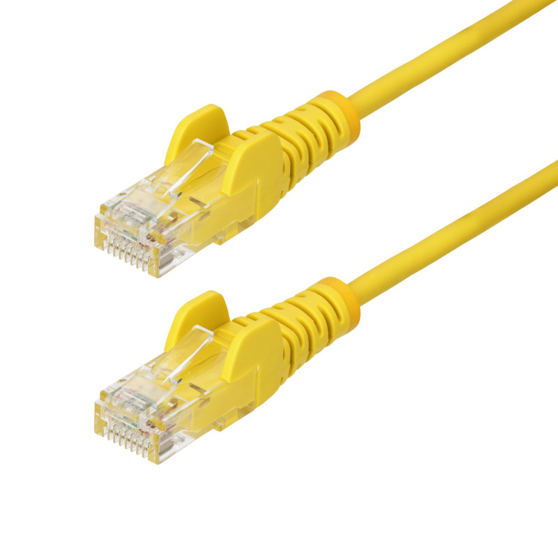 StarTech.com 1m Yellow Slim CAT6 Ethernet Cable, Snagless, 28AWG, LSZH, LTW