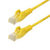StarTech.com 1m Yellow Slim CAT6 Ethernet Cable, Snagless, 28AWG, LSZH, LTW