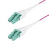 STARTECH 10M (33FT) LC/LC (UPC) OM4 MULTIMODE FIBER OPTIC CABLE, OFNR, LTW