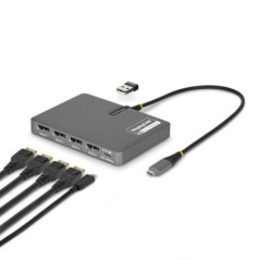 STARTECH USB-C QUAD-MONITOR WORKSTATION ADAPTER 4K 60HZ DISPLAYPORT, 3 YR
