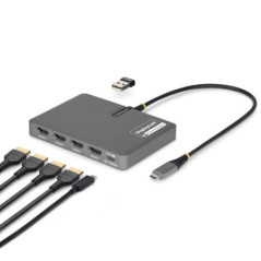 STARTECH USB-C QUAD-MONITOR WORKSTATION ADAPTER 4K 60HZ HDMI, 3 YR