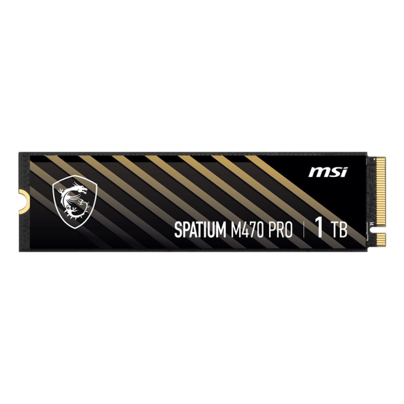 MSI SPATIUM M470 PRO PCIe 4.0 NVMe M.2 1TB SSD, Sequential Read up to 6000MB/s, Sequential Write up to 5000MB/s, 640 TBW, 5 Year